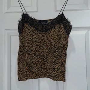 Bershka léopard top thin strap